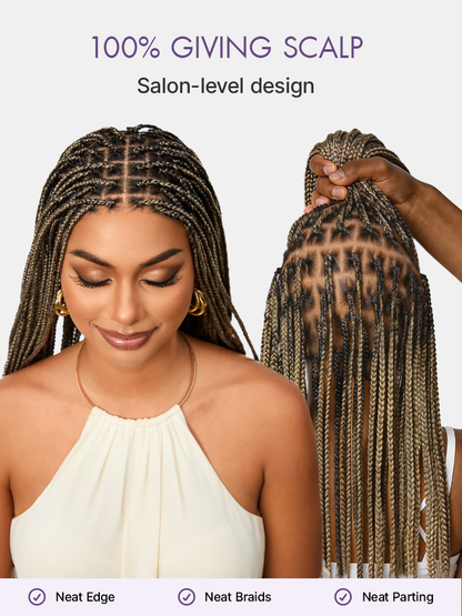 💖 Last Day: 73% 🎉 Salon Braids HD Lace Knotless Wig 💋