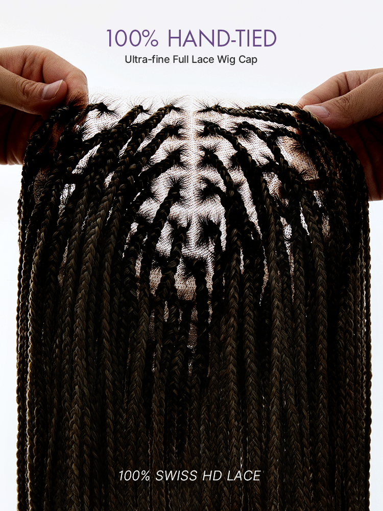 💖 Last Day: 73% 🎉 Salon Braids HD Lace Knotless Wig 💋